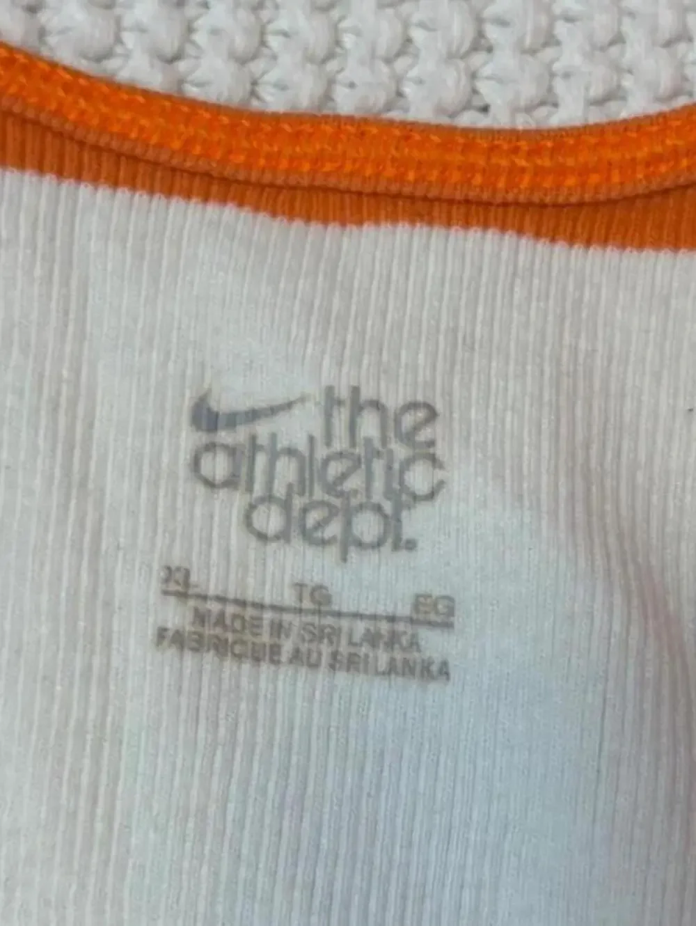vintage nike striped fitted tank white orange sz XL y2k 2000s playground prep